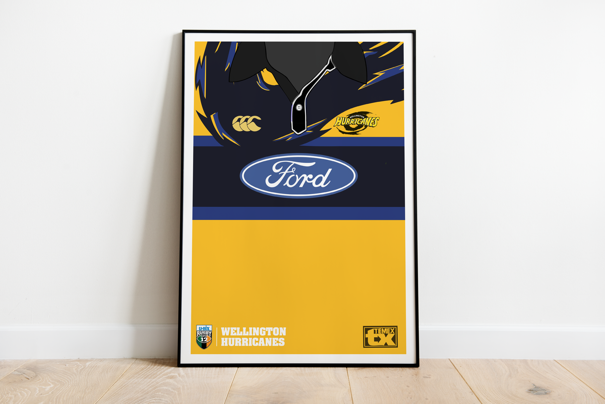 Hurricanes Rugby Poster. Recent Wellington Hurricanes | vintage poster – Inkwell Poster Company