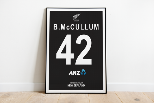 Brendon McCullum poster | Blackcaps ODI jersey