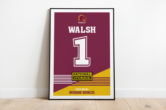 Reece Walsh poster | Brisbane Broncos