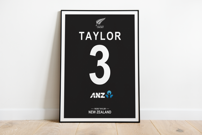 Ross Taylor poster | Blackcaps ODI jersey